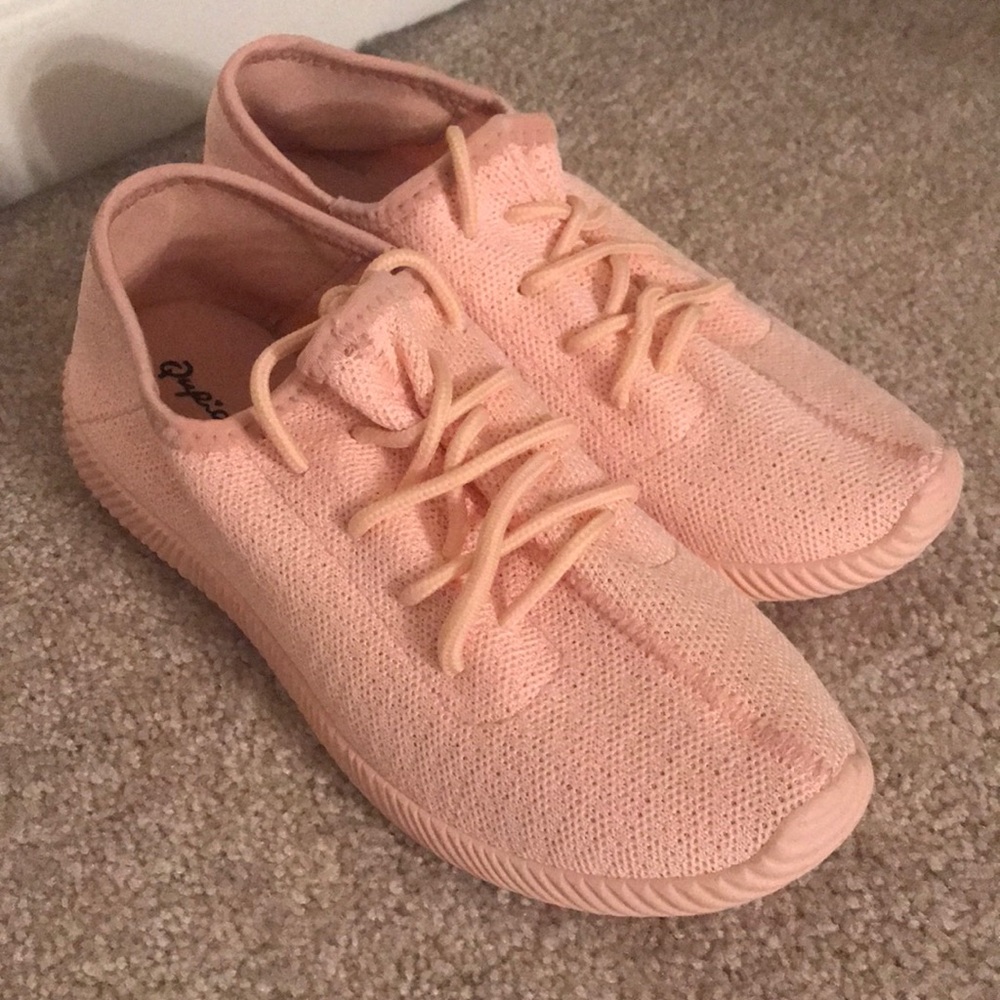 Light Pink Tennis Shoes-NEVER WORN